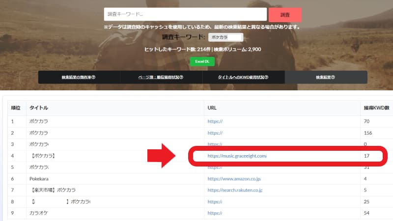 実例1：ポケカラ＋〇〇の複合キーワード