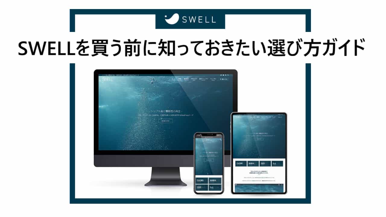 初心者でも失敗しない！SWELLを買う前に知っておきたい選び方ガイド